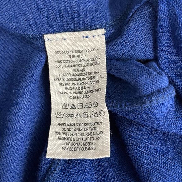 FREE PEOPLE WE THE FREE BLUE PEACHY TEE DISTRESSED TANK TOP SMALL - Picture 11 of 12